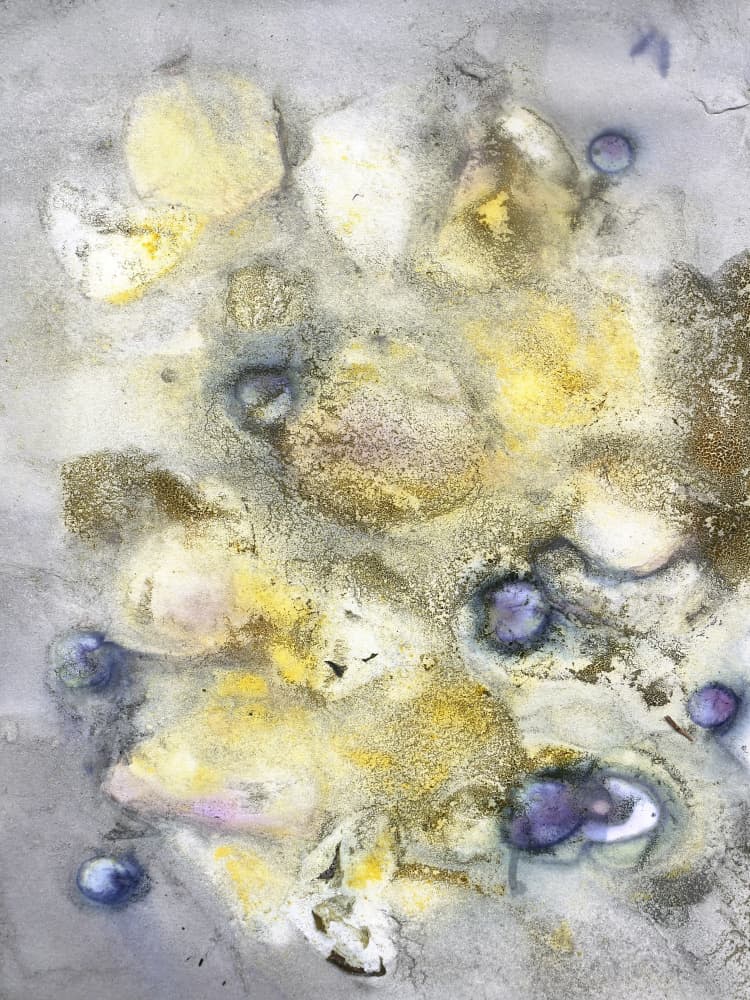 Golden Shimmer Abstract by kathrinmay — canvas wall art