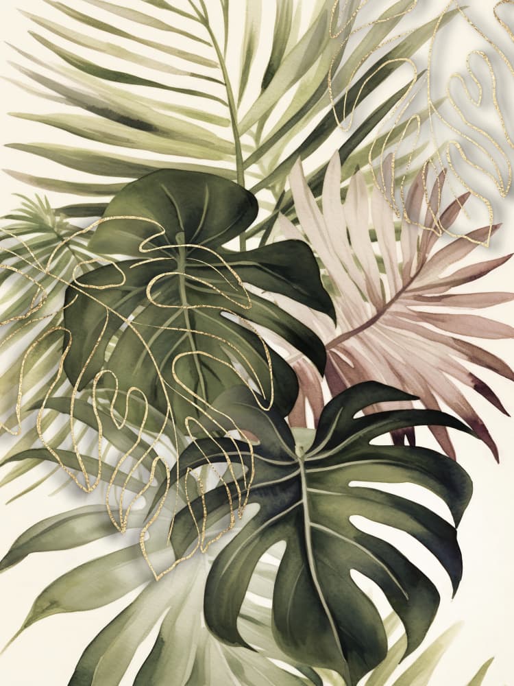Lush Golden Tropics by Andrea Haase — canvas wall art