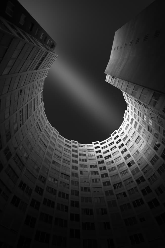 Skyward Urban Curve by Juan López Ruiz — canvas wall art