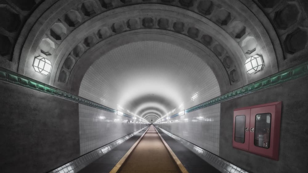Deep Tunnel Perspective by Rolf Lampert — canvas wall art