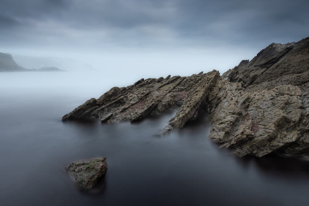 Misty Coastal Rocks by Adam Pachula — canvas wall art