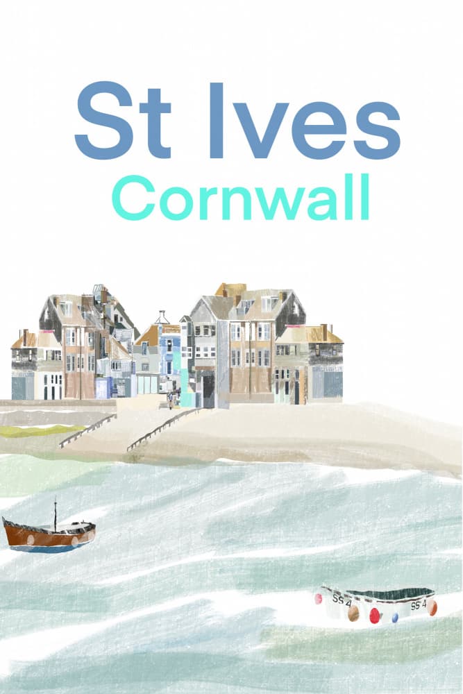 St Ives Cornwall Coast by cartissi — canvas wall art