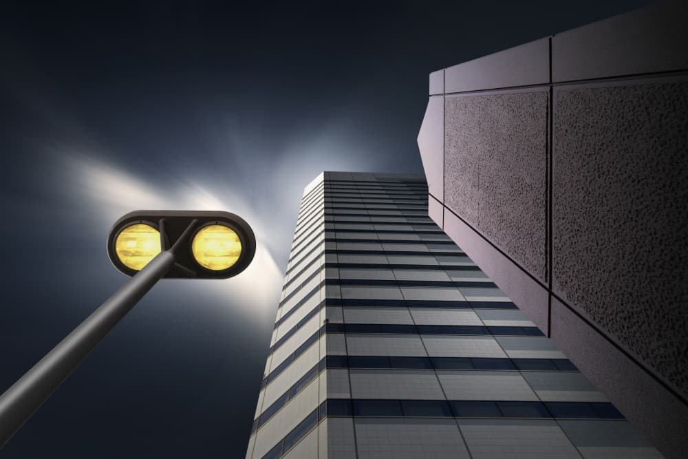 Architectural City Lights by Shuchuan Liu — canvas wall art