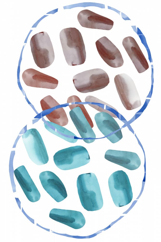 Abstract Watercolor Circles by cartissi — canvas wall art