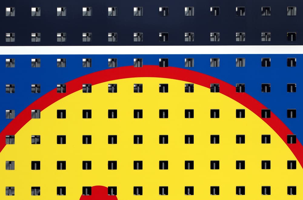 Colorful Building Facade by Hans-Wolfgang Hawerkamp — canvas wall art