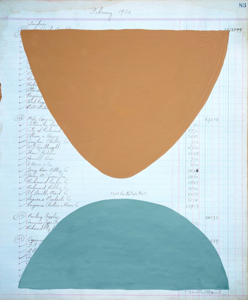 Brown Blue Geometry by Renée Stramel — canvas wall art