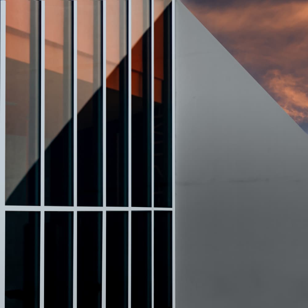 Geometric Building Glow by Luc Vangindertael (laGrange) — canvas wall art