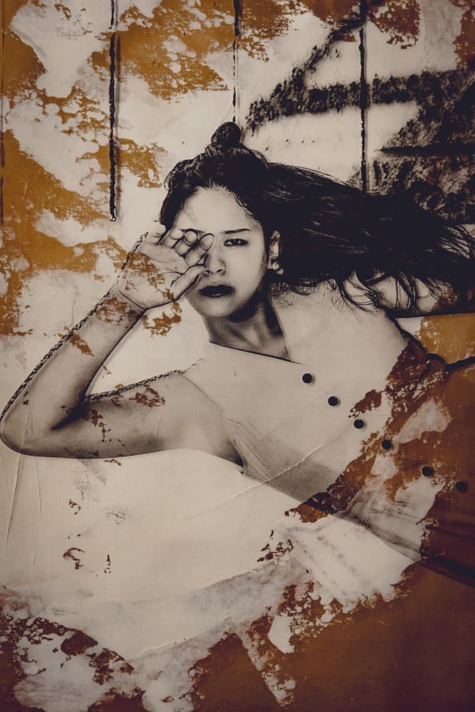 Distressed Woman Portrait by Kurosaki Sangan — canvas wall art