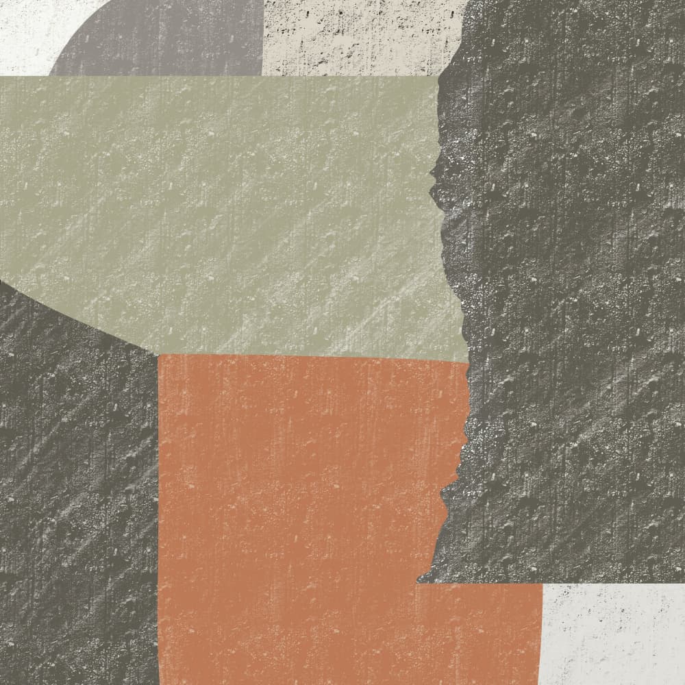 Abstract Block Collage by Little Dean — canvas wall art