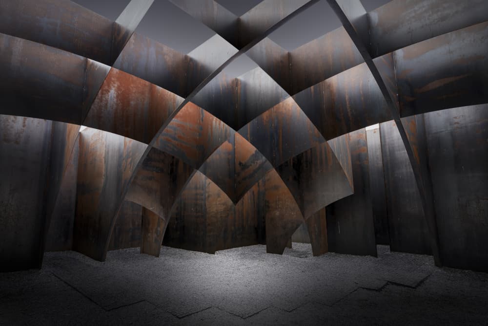 Rusted Geometric Architecture by Greetje van Son — canvas wall art