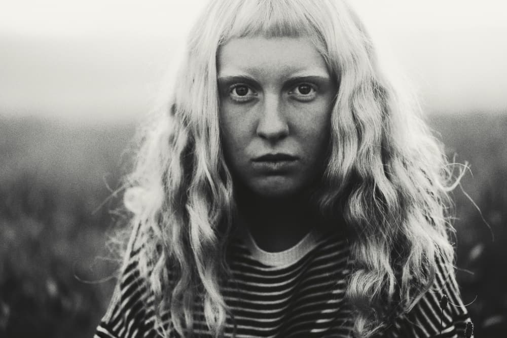 Moody Blonde Gaze by Steffen Lauterbach — canvas wall art