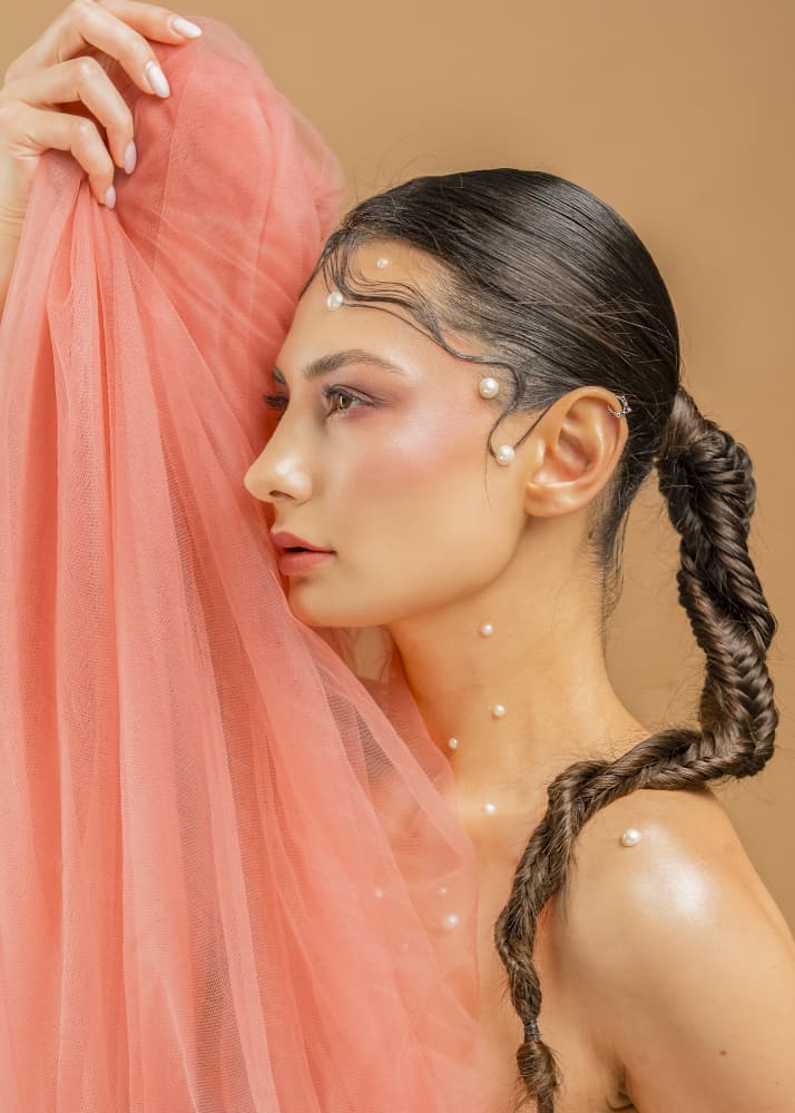 Ethereal Pearl Portrait by Ifat rozenberg sherez — canvas wall art