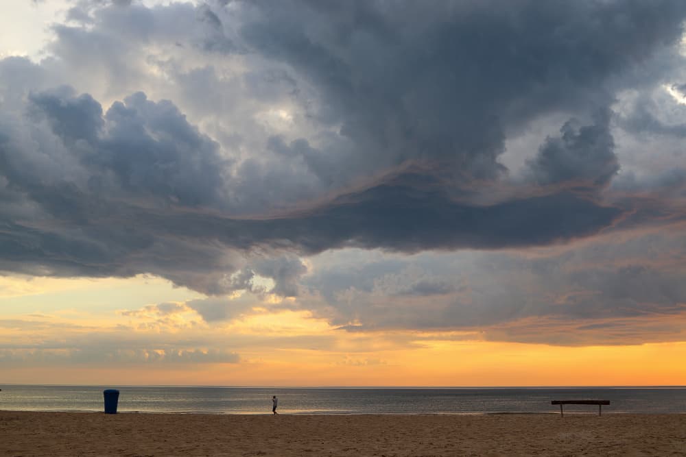 Dramatic Beach Sunset by Ilze Ozola — canvas wall art