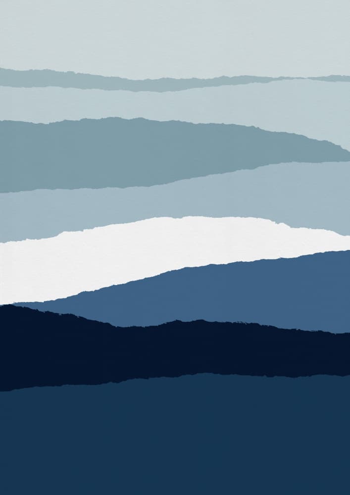 Serene Blue Layers by Orara Studio — canvas wall art