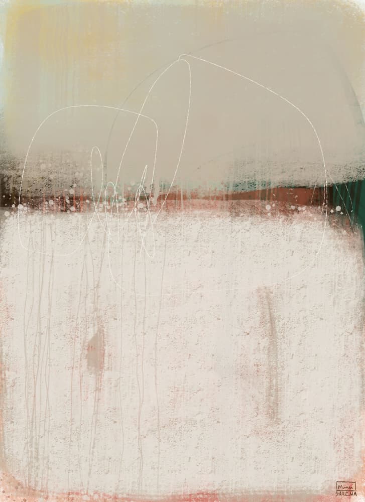 Muted Horizon Abstract by MANSI SAXENA — canvas wall art