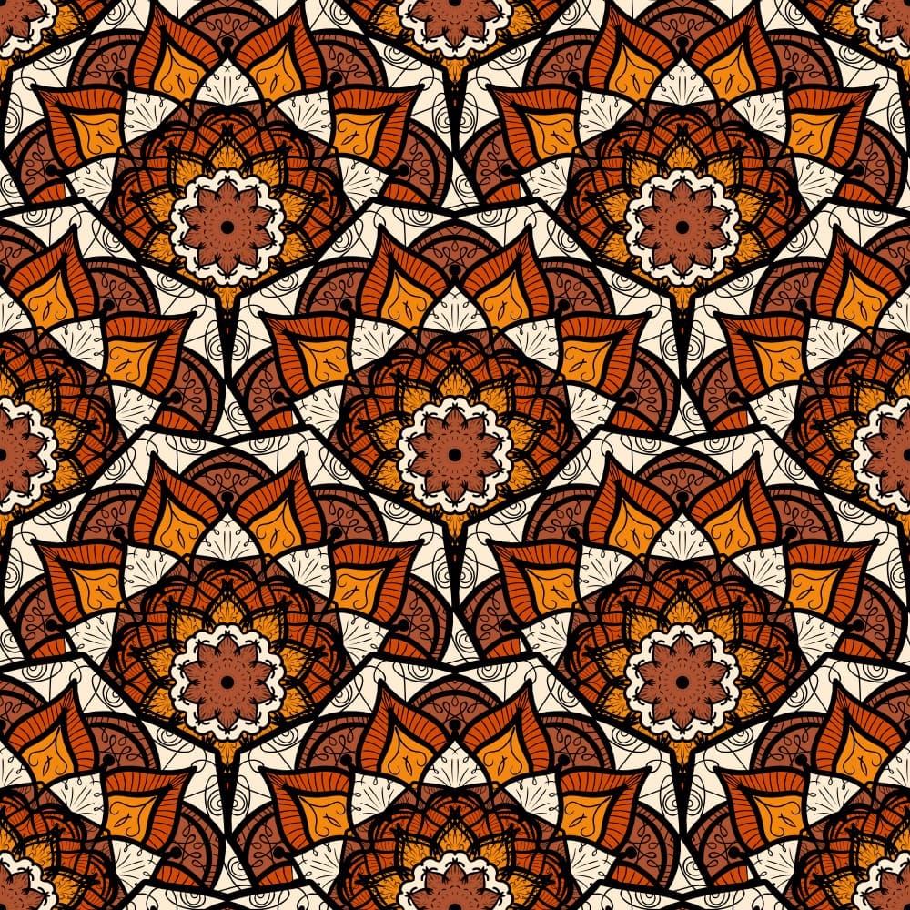 Earthy Mandala Pattern by Marika Barsrsind — canvas wall art