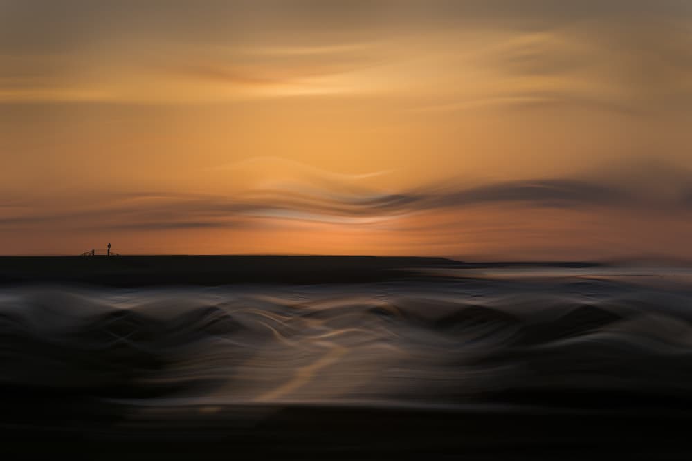 Blurred Sunset Waves by Greetje van Son — canvas wall art