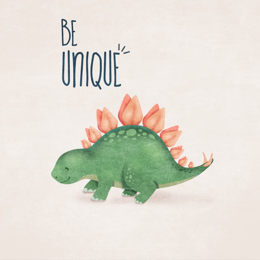 Dino Individuality by Emel Tunaboylu — canvas wall art