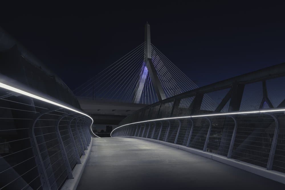 Illuminated City Path by InTheMoment — canvas wall art