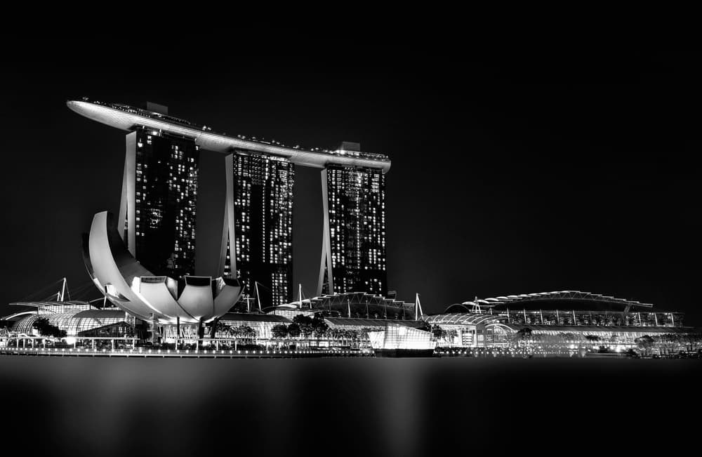 Marina Bay Night by Ahmed Thabet — canvas wall art