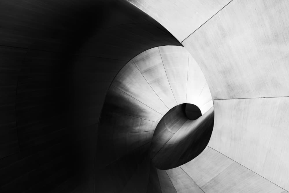 Swirling Architectural Spiral by Li Ying — canvas wall art