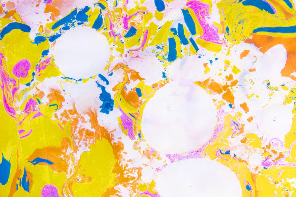Colorful Marbled Circles by Julia Ramiro — canvas wall art