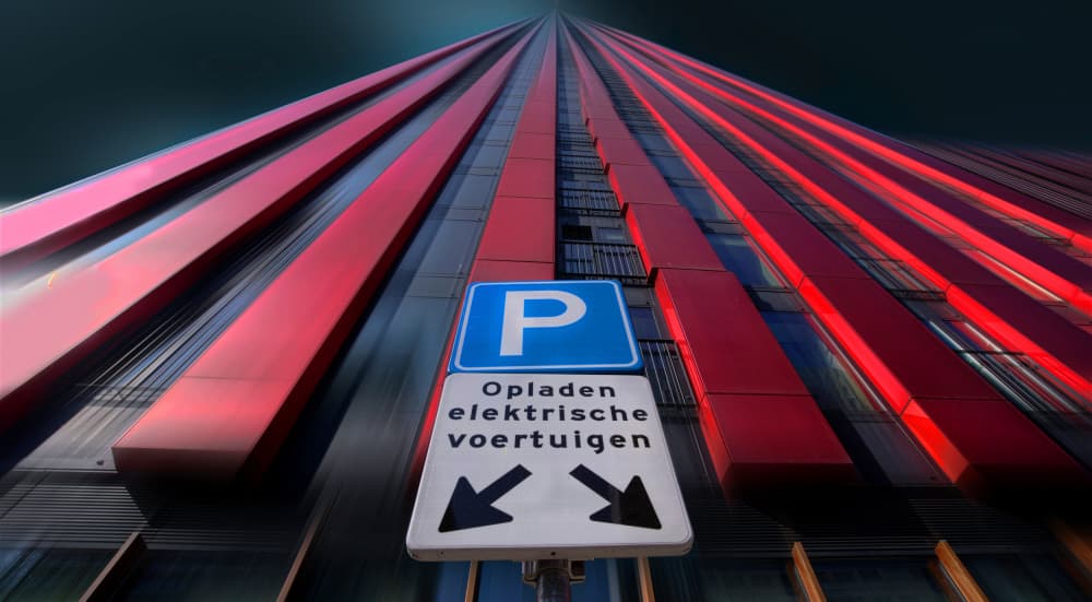 Modern City Electric Charge by Erhard Batzdorf — canvas wall art