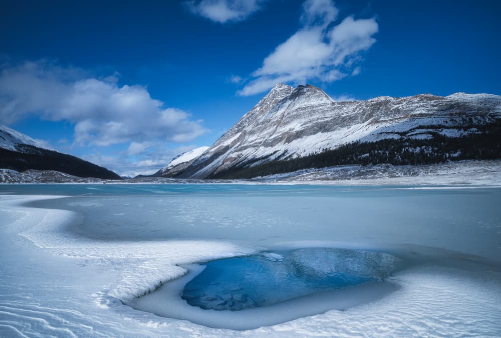 Frozen Mountain Lake by Yongnan Li （李永男） — canvas wall art