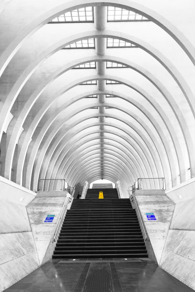Concrete Archway Stairs by Luc Vangindertael (laGrange) — canvas wall art
