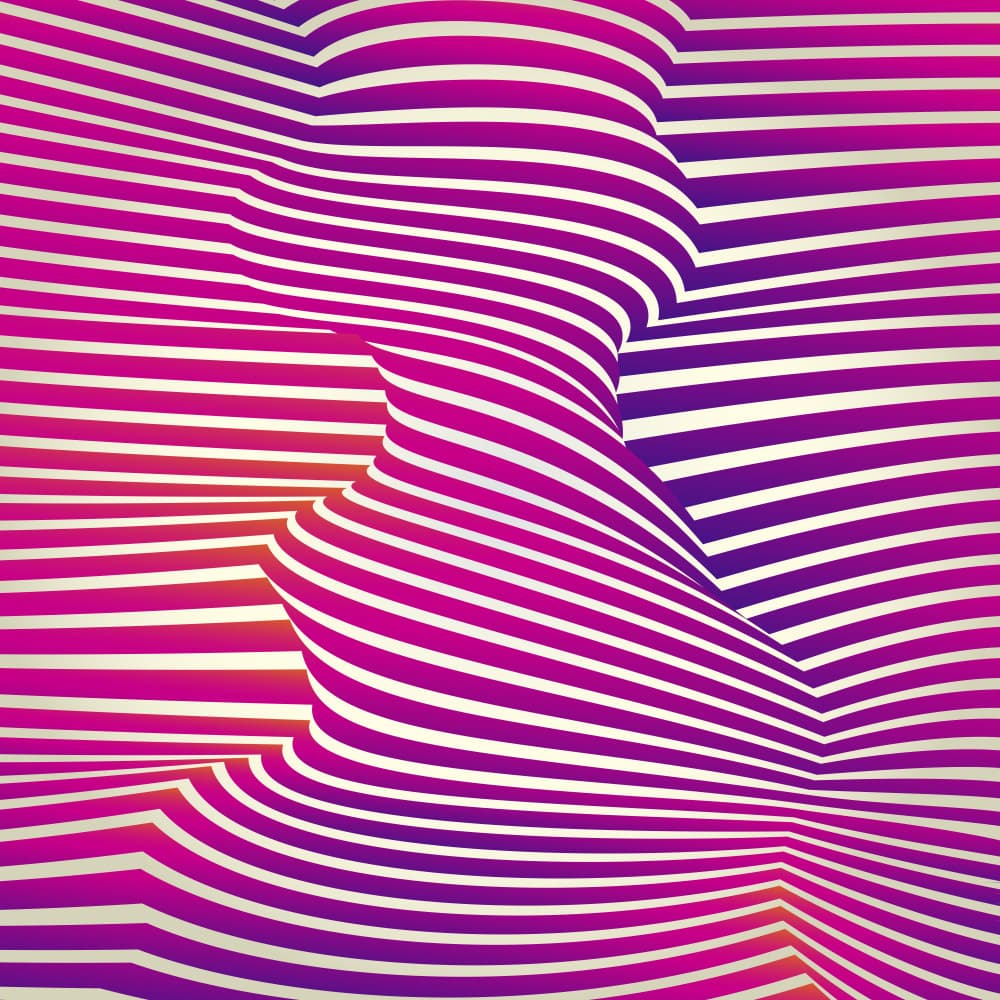 Vibrant Wavy Illusion by Angelo Cerantola — canvas wall art
