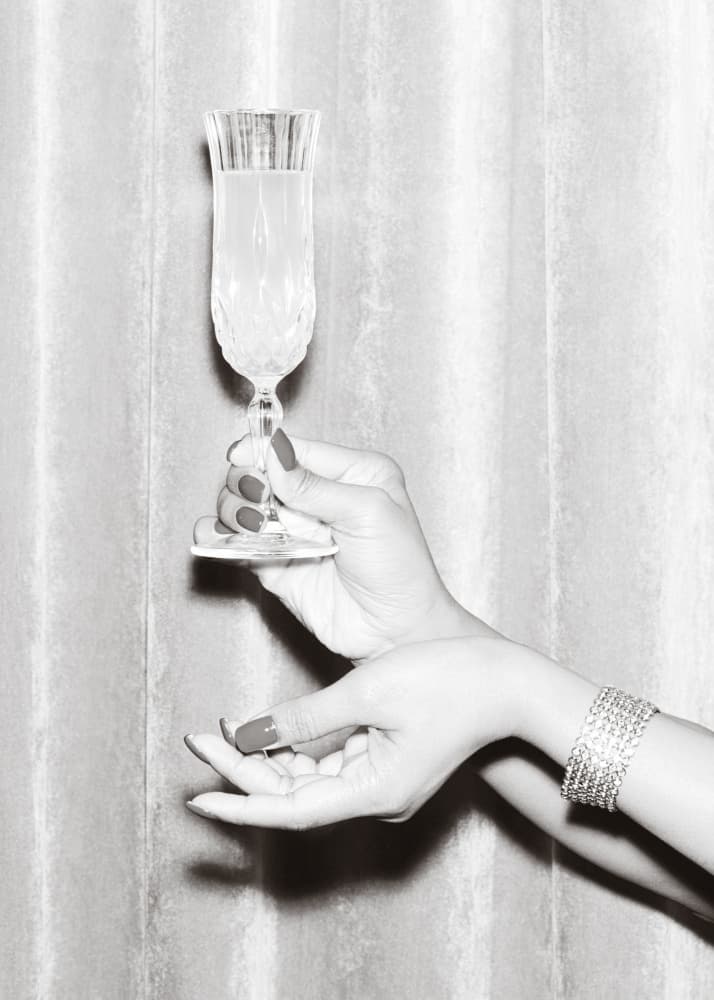 Elegant Champagne Hand by Pictufy Studio III — canvas wall art
