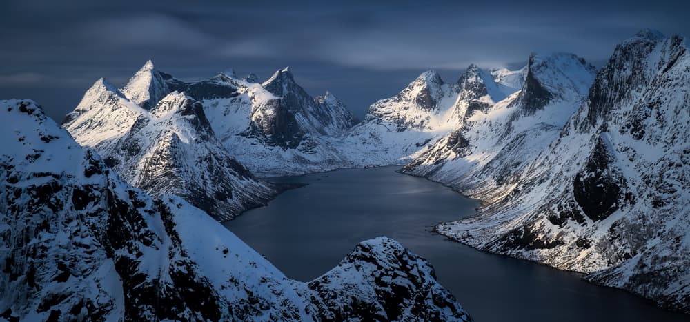 Majestic Winter Fjord by Wojciech Kruczynski — canvas wall art