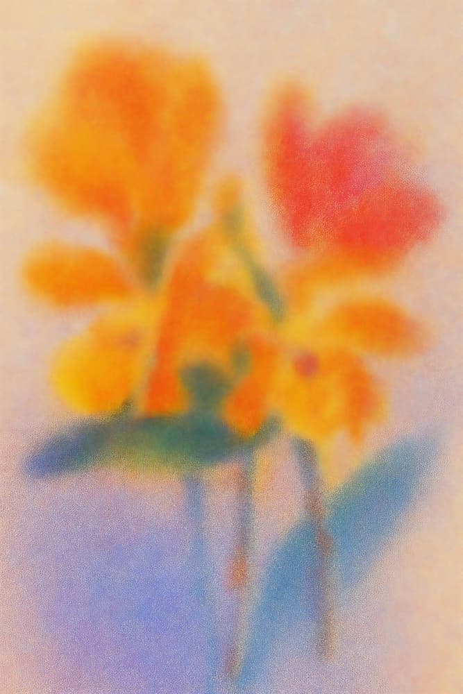 Ethereal Orange Orchids by Frida Floral Studio — canvas wall art