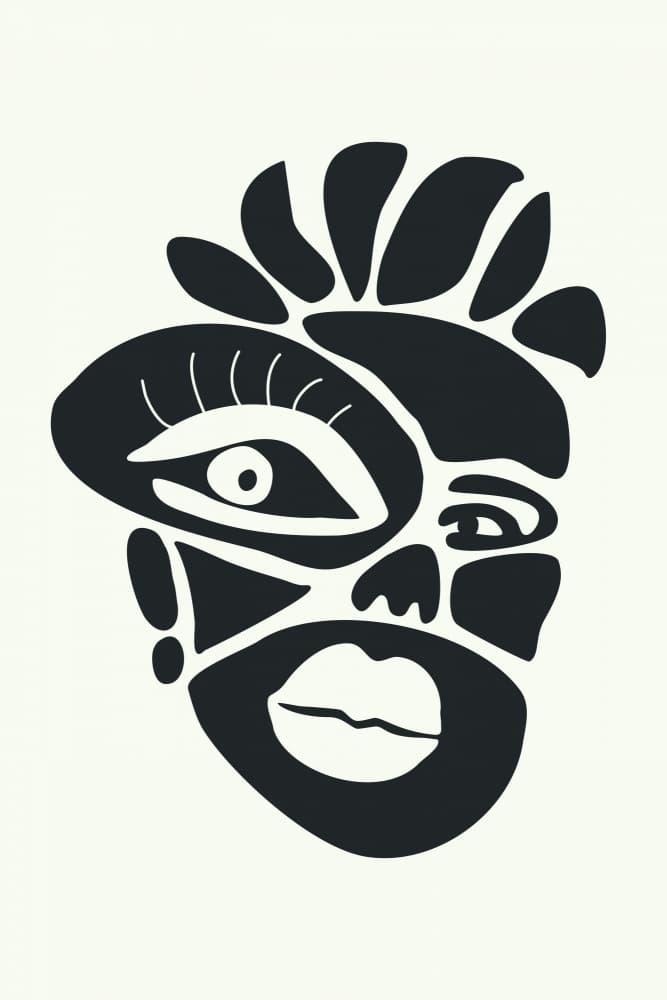 Modern Abstract Face by jay stanley — canvas wall art
