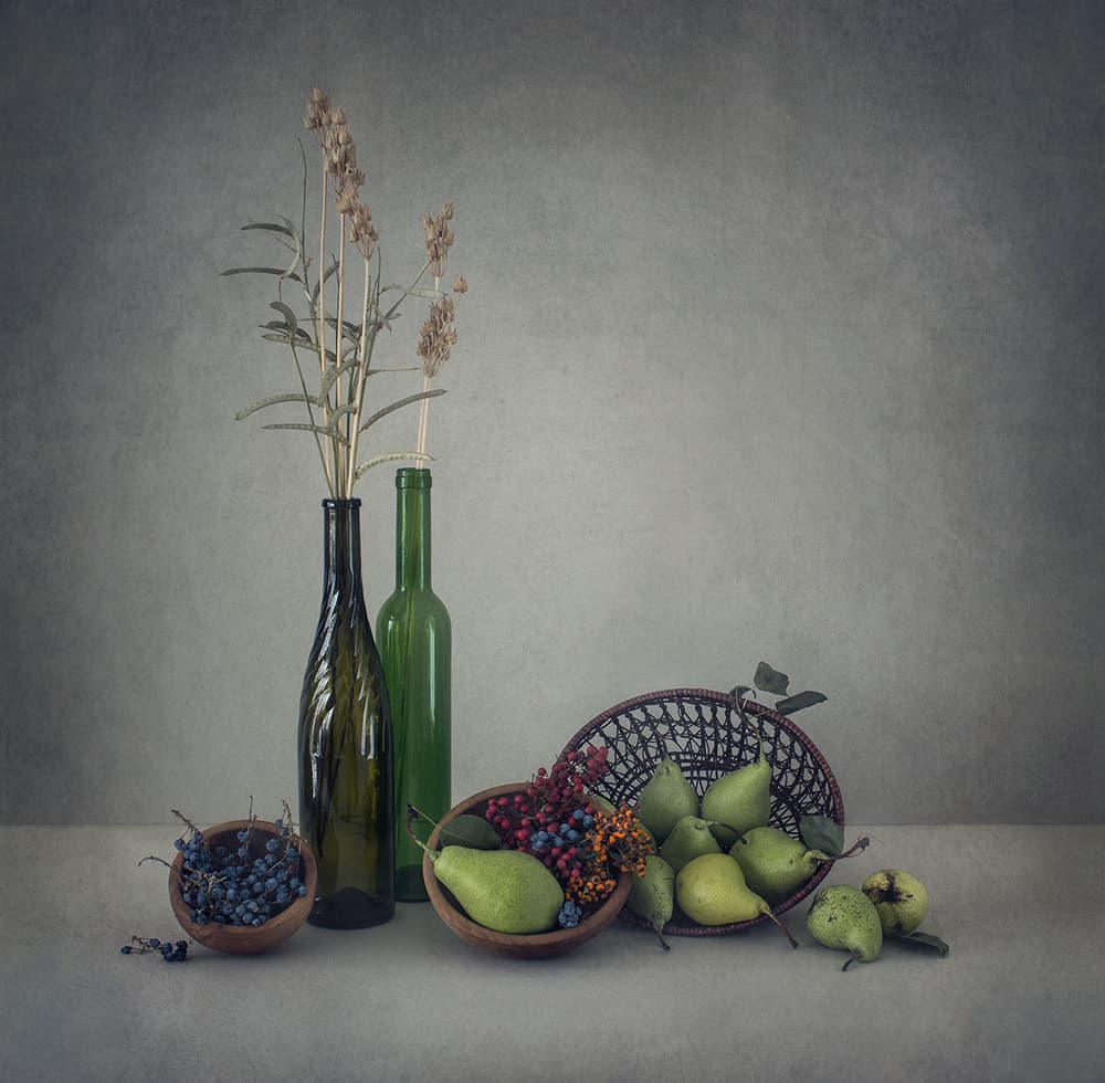 Rustic Pear Still Life by Dimitar Lazarov - Dim — canvas wall art