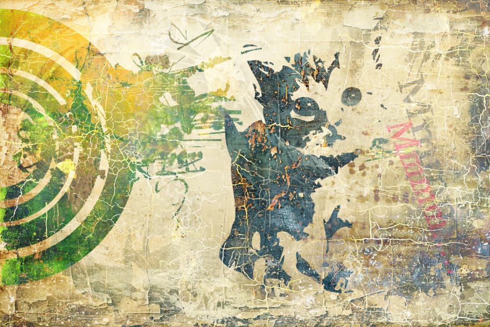 Urban Grunge Macau Map by Rafal Kulik — canvas wall art