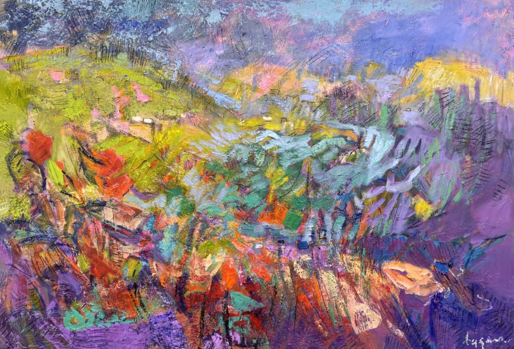 Dreamy Vibrant Landscape by Dorothy Fagan — canvas wall art