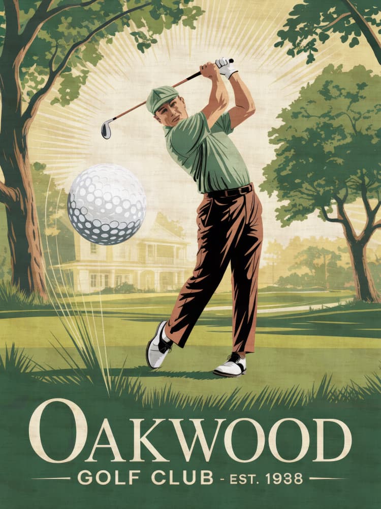 Classic Golf Swing by Andreas Magnusson — canvas wall art