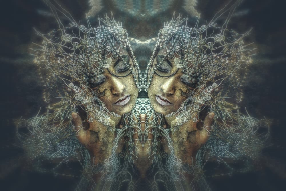 Ethereal Golden Duality by Ajar Setiadi — canvas wall art