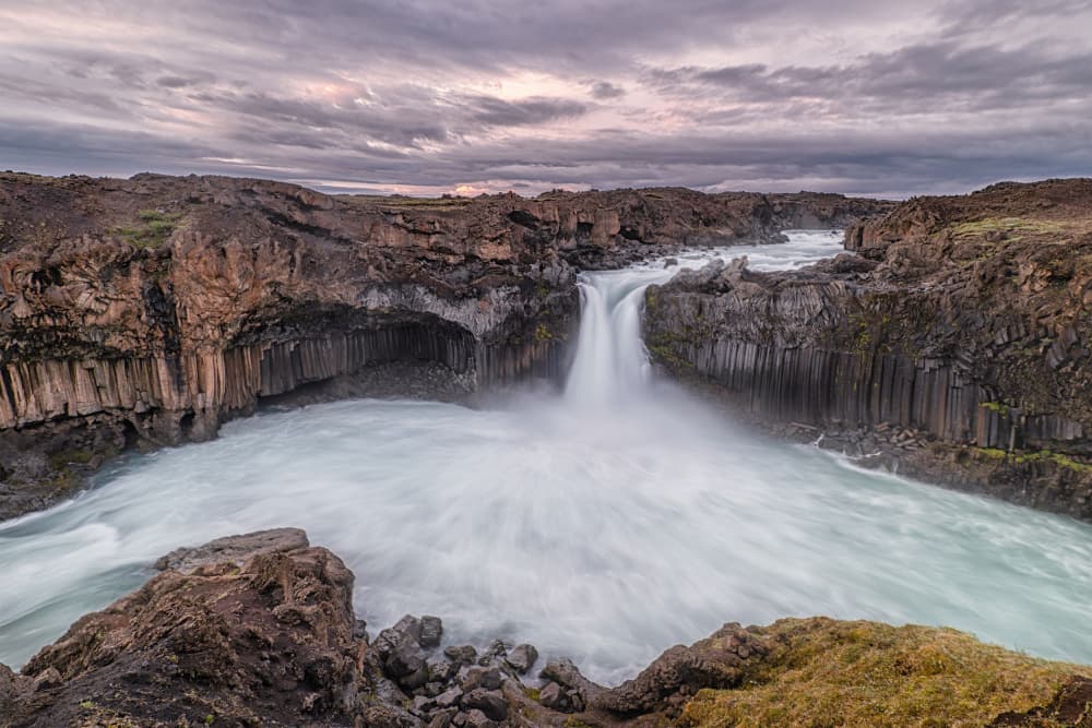Majestic Basalt Falls by jenny j rao — canvas wall art