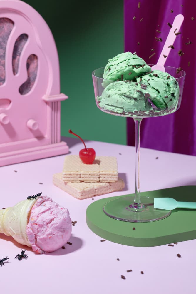 Colorful Retro Ice Cream by Julia Ramiro — canvas wall art