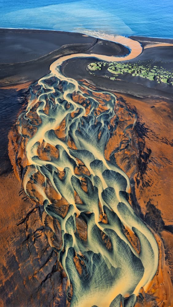Colorful River Delta by John Fan — canvas wall art