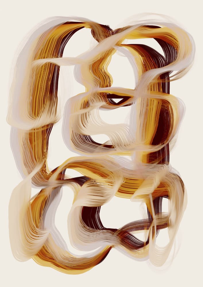 Flowing Amber Paths by Treechild — canvas wall art
