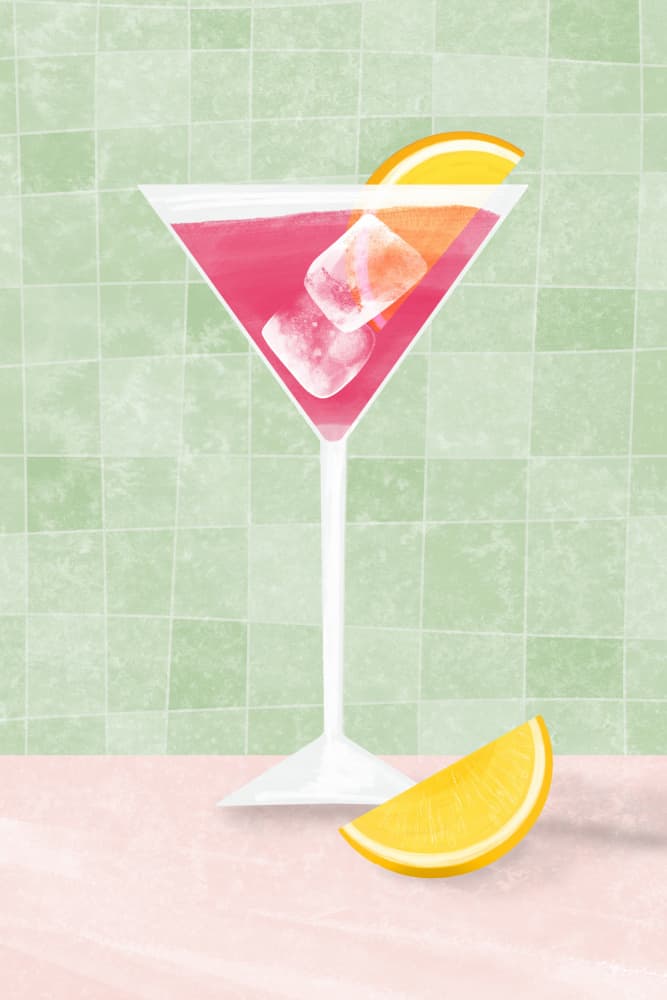 Vibrant Pink Cocktail by EMELIEmaria — canvas wall art