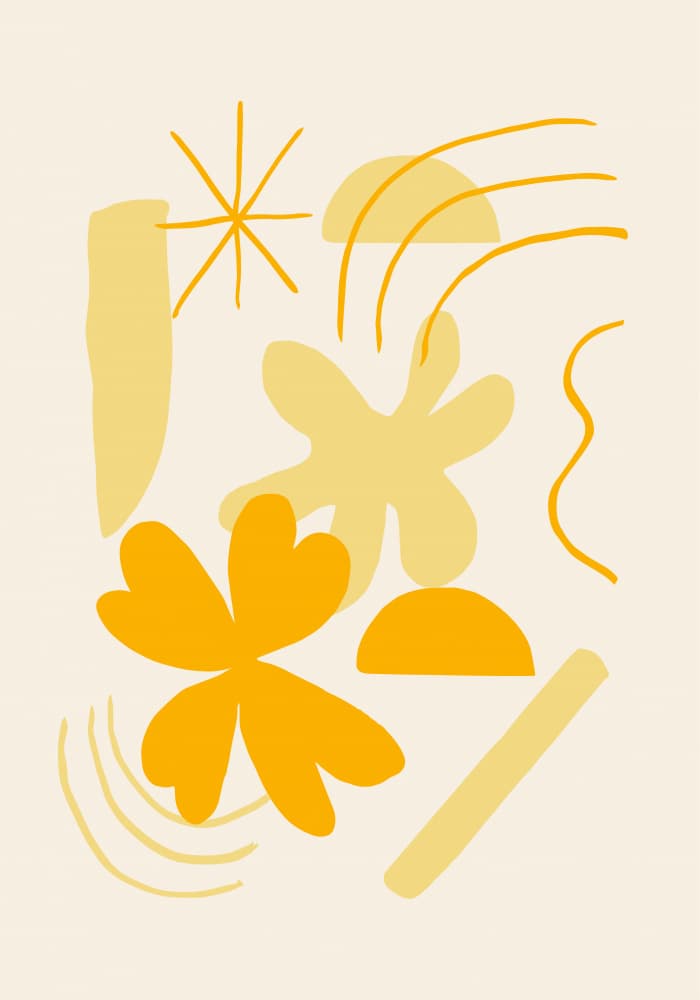Sunny Abstract Shapes by Studio JKN — canvas wall art