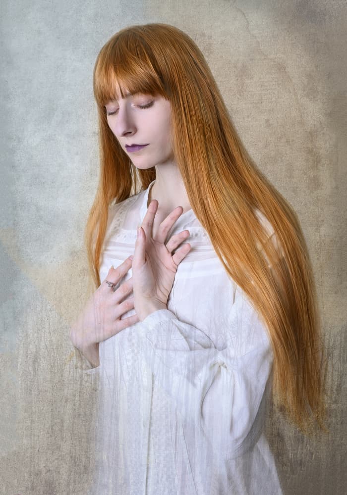 Serene Red-Haired Woman by Joanna Ras — canvas wall art