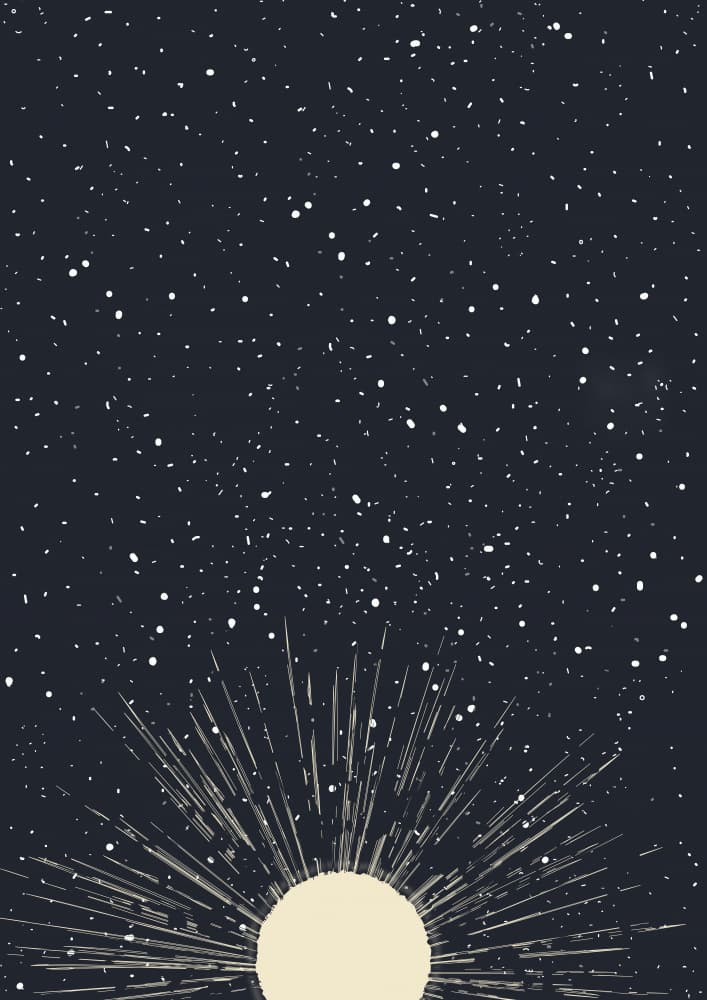 Starry Night Rising Sun by Nicholas — canvas wall art