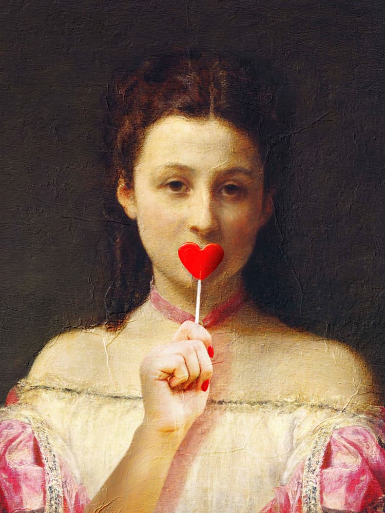 Lollipop Girl by Dikhotomy — canvas wall art