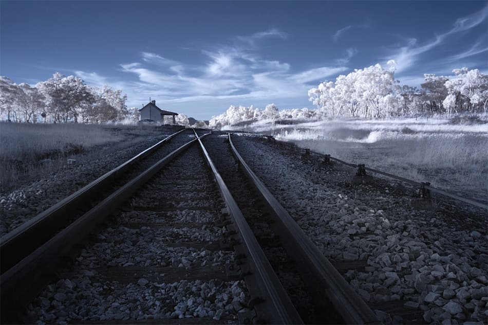 Dreamlike Railroad Tracks by Nicolas Marino — canvas wall art