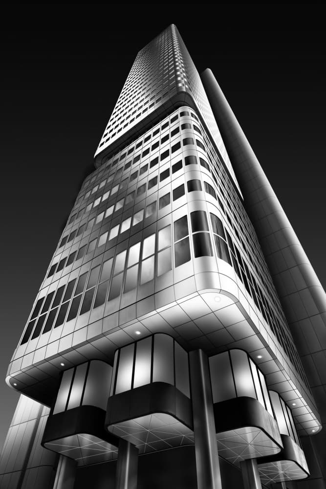 Modern Skyscraper Upward View by jordiegeatorrent — canvas wall art